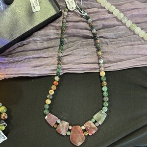 Ocean Jasper necklace expressed in an exquisite style for your neck.